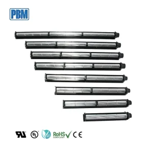 High Performance CE Approved Stainless Steel Cross Flow Fan with Customizable Double Motor for Fireplaces