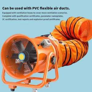 High Performance Electric 220V Portable Industrial Axial Exhaust Fan Powerful Air Blower OEM Smoke Dust Extraction