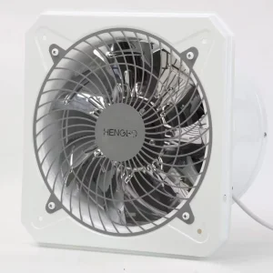 High Performance Wall Mounted Metal Exhaust Fan Kitchen Strong Ventilation Capacity 7 Blade Design Ball Bearing Touch Control