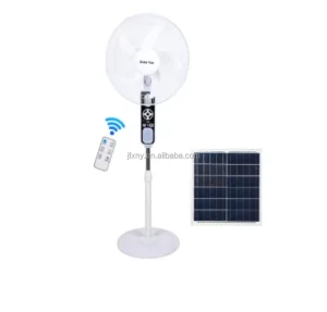 High Power 15W Rechargeable Solar Fan Lithium Battery Solar Stand Remote Control LED Bulb Heating Low Noise for Household Hotel