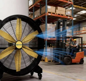 High Power Industrial Grade Ventilation Fan with 6 Blades and AC Motor Wall Mount Stepless Speed