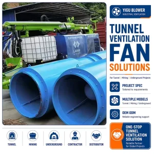 High Pressure Industrial Engineering Fan Large Scale Heavy Duty Steel Ventilation Blower for Tunnels and Big Construction Sites