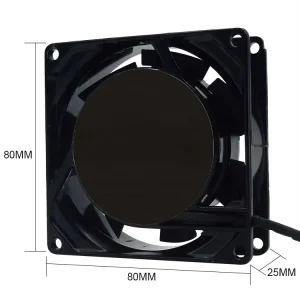 High Pressure Low Noise 85 230V 8025mm EC Fan Dual Ball Bearing Axial EC Cooling Fan 80x80x25mm