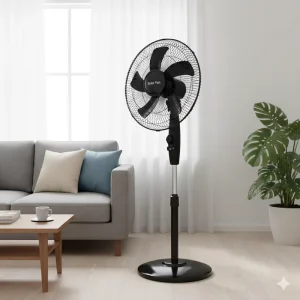 High Quality 16 Inch Solar Powered Electric Rechargeable Standing Fan With Panel and Battery Pedestal Tower Fans
