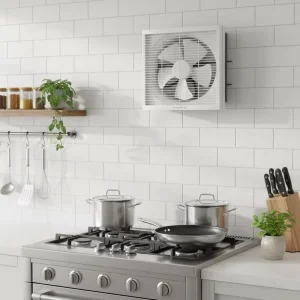 High Quality 25W Strong Air Flow 5 Blades Copper Wire Motor White Household Office Wall Mounted Low Noise 6 Exhaust Fan JINLING