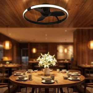 High Quality 3 Blades DC35W Dimmable Adjustable Modern Remote Control Ceiling Fan With LED Light for Indoor