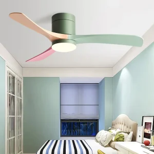High Quality 56 Inch ABS LED Ceiling Fan Six Speeds Adjustable Wall Control Multicolor Option Modern Design DC Including Light