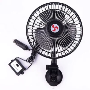 High Quality 6 Inch Plastic Mini Car Fan 12V 24V Portable Auto Air Cooling Fan with Low Noise and Screw Mounting