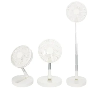 High Quality 8 Inch 2 in 1 Adjustable Height 5 Blades USB Rechargeable Multifunctional Foldable Folding Table Fan Stand Fan