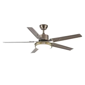 High Quality Electric Metal Decorative Modern Remote Control 5 Speed Ceiling Fans with LED Lights