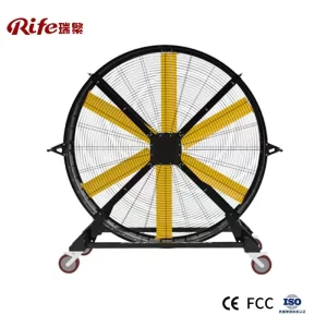 High Quality Industrial HVLS Exhaust Fan Self Supporting with 6 Blades Motor Remote Control Energy Saving Protective Wire Mesh