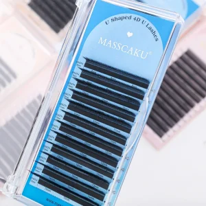 High Quality L LU M Curl U Shaped YY 3D 4D 5D Eyelash Extensions U Lashes Extension Premade Volume Fans False Eyelashes