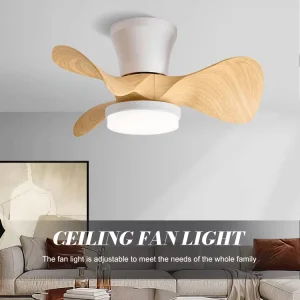 High Quality Modern ABS Dimmable Indoor Living Bedroom Motor 20 Inch Ceiling Fan with Led Light and Remote Control