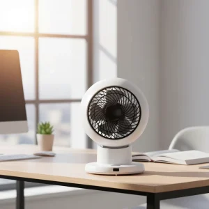 High Quality Modern Digital Control Plastic 5 Speed Table Air Circulator Fan with Low Noise Portable Design for RV Use