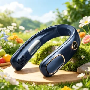 High Quality Neck Fan Bladeless Mini Silent Summer Wearable Fan 2400mAh Five Speeds Cooling Air Cooler
