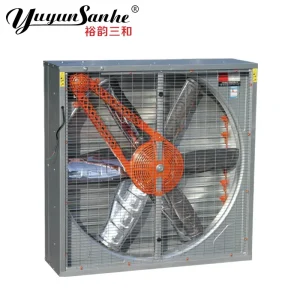 High Quality OEM Electric Galvanized Stainless Steel Exhaust Fan 1100W 220V 380V 44000cbm h Airflow <64 Noise for Poultry House