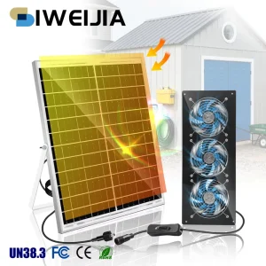 High Quality OEM ODM Waterproof Brushless Solar Powered Stainless Steel Cooling Axial Flow Exhaust Fan for Chicken Coop