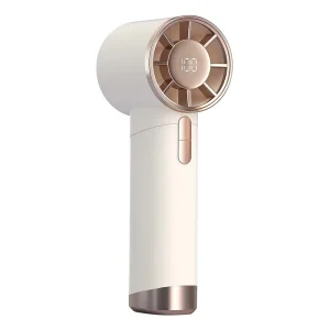 High Quality Pocket Lightweight 3000mah Brushless Motor Wearable Usb Rechargeable Portable Handheld Fan with LED Display