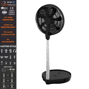 High Quality Wireless Smart Rechargeable Foldable Adjustable Height Table Stand Fan Remote Control Battery Home Outdoor Car RV