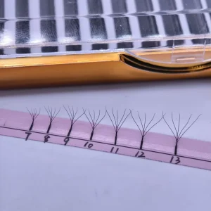 High Quality w Shape Clover Eyelash Extensions Pre Made Volume Fans Eyelashes Extension 5D W Lash 0.07mm