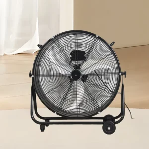 High Speed 24 Inch Copper Motor Industrial Floor Fan OEM Commercial Metal Fan with Cooling Feature for Hotel Use