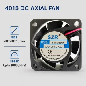 High Speed 4015 4000 10000RPM Screw Mounting DC Axial Flow Fans 40x40x15mm Sleeve Bearing Mini Brushless DC Cooling Fans OEM ODM