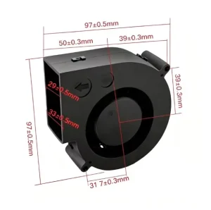 High Speed 9733 DC Brushless Fan 12V Small Centrifugal Turbo Blower for Home BBQ Grill Wood Stove Waste Oil Furnace Use