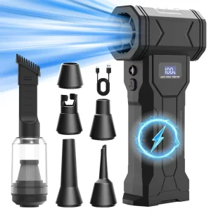 High Speed Brushless Ducted Fan Powerful Vortex Mini Portable USB Fan Both Blowing Sucking 4th Gear Wind Q6 D