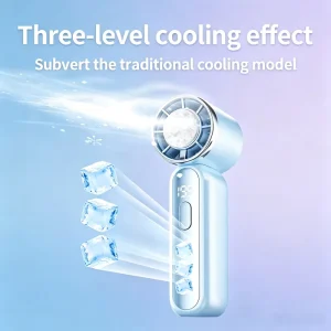 High Speed Cold Wind Rechargeable Portable Summer Cooling Hand Fan for Household and Outdoor Use