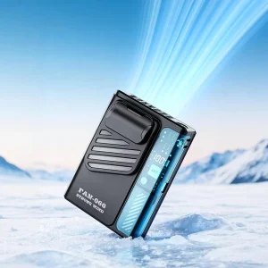 High Speed Cooling Waist Fan 4000mAh Outdoor Travel Clip Mini Fan LED Display 5 Gear Speeds Portable Rechargeable Fan