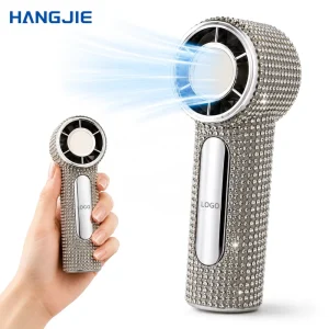 High Speed Diamond Mini Handheld Turbo Fan USB Rechargeable Portable Personal Cooling Fan with Long Battery Life