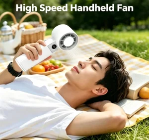 High Speed Digital Display Hand Cooling Fan Outdoor Sports Camping Rechargeable Fan One-Stop Customization Factory