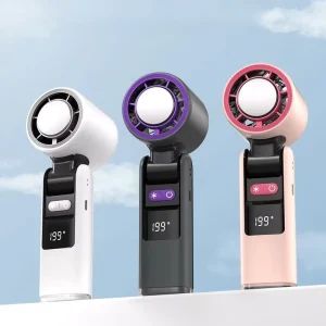 High Speed Outdoor Rechargeable Cold Cooling Electric Fan with 100 Gear Adjustment Rechargeable Mini Portable Fan