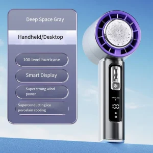 High Speed Portable Turbo Fan Cooler Fan 100 Speed Adjustment High Speed Fan Handheld Fan Mini Fan 100 Level Adjustment Portable
