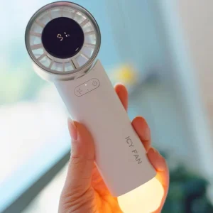 High Speed Three Speed Adjustable 3600mAh Mini USB Portable Wearable Handheld Bladeless Low Noise Ice Fan