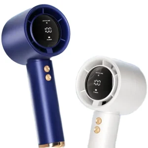 High Speed USB Rechargeable Battery Powered Portable Neck Wearable Mini Handheld Fan with 100 Speed Settings Summer Outdoor Use