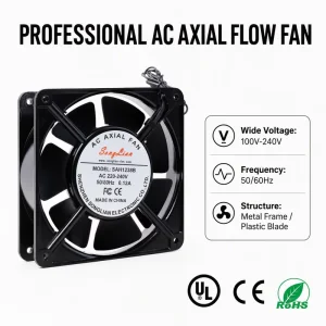 High Standard 110v 120v 220v 230V 240V 12038 Axial Flow Fan High Airflow Cooler Motor 120x120x38mm Ac Axial Cooling Fans