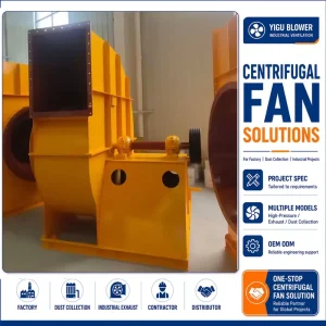 High Temperature Heavy Duty Centrifugal Fan for Foundry and Casting Plant Exhaust and Furnace Ventilation Custom Made