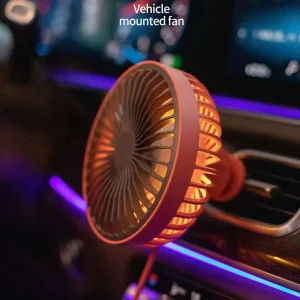 High Velocity Fan Air Cooling comfort Vehicle Fan Adjustable Rotation 360 Degrees air Conditioning Electric Mini Car Fan