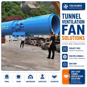 High Velocity Large Scale Tunnel Engineering Fan Professional Heavy Duty Reinforced Steel Blower for Mining Safety