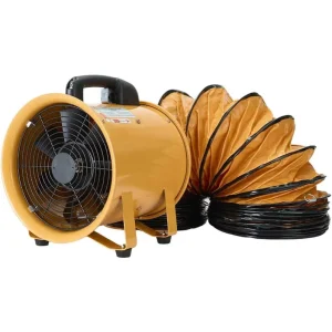 High Velocity Ventilator Industrial Utility Blower Fan Axial Exhaust Fan with 5M Flexible Air Duct Hose