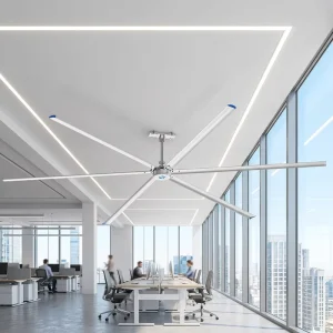 High Volume HVLS Ceiling Fan 15ft Blade Diameter 0.5kW Motor DUAL BALL BEARING Industrial Indoor Modern Low Profile Overhead