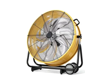 High air Volume Aluminum Fan Blades Mobile Stand with Casters Heat Dissipation Cooling Industrial Workshops Stadiums Ventilation