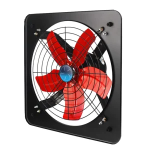 High efficiency Large scale Powerful Wall mounted Industrial Kitchen Ventilation Cast Iron Square 12 inch AC Copper Exhaust Fan