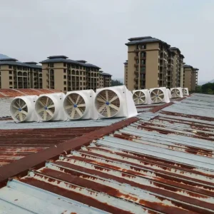 High quality Industrial Ventilation Exhaust Fan Wall Mounted Axial FRP OEM ODM 220V 380V 600mm Blade Diameter