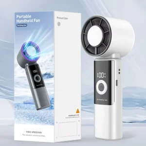 Holes M370 Portable USB Rechargeable Foldable Wearable Handheld Fan Flashlight 3600mAh Battery More Five Speeds Quiet Outdoor