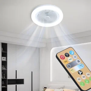 Home Decor Ceiling Fans with LED Light Rotation Cooling Ceiling Fan Lamp for Room E27