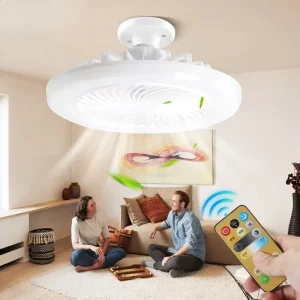 Home Decor Ceiling Fans with Led Light Rotation Cooling Home Ceiling Fan Lamp for Room Ceiling Fan E27 Summer Cooling