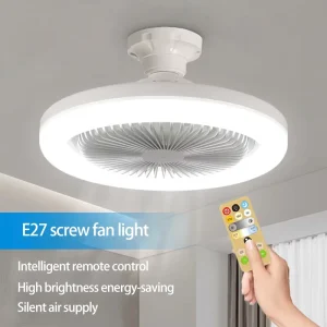 Home Decor Ceiling Fans with Led Light Rotation Cooling Home Ceiling Fan Lamp for Room Ceiling Fan E27 Summer Cooling