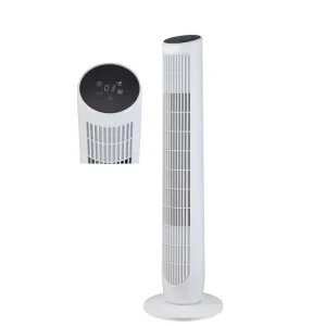 Home Modern Design Digital Display Air Cooling Touch Remote Control 36 Inch Bladeless Tower Pedestal Fan for Bedroom